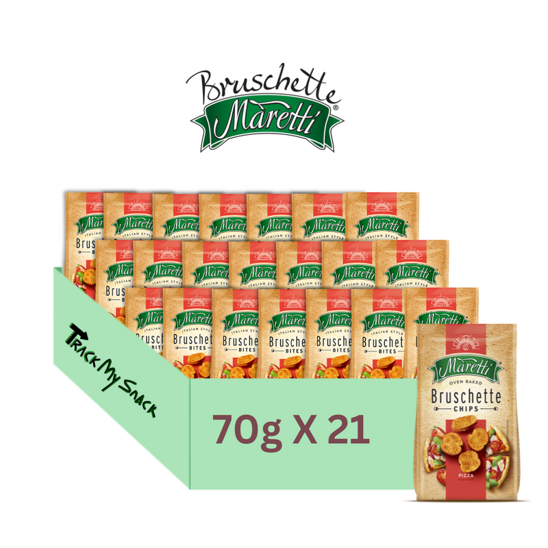 Maretti Bruschette Pizza Chips 70g Traditional bruschetta (Pack of 21)