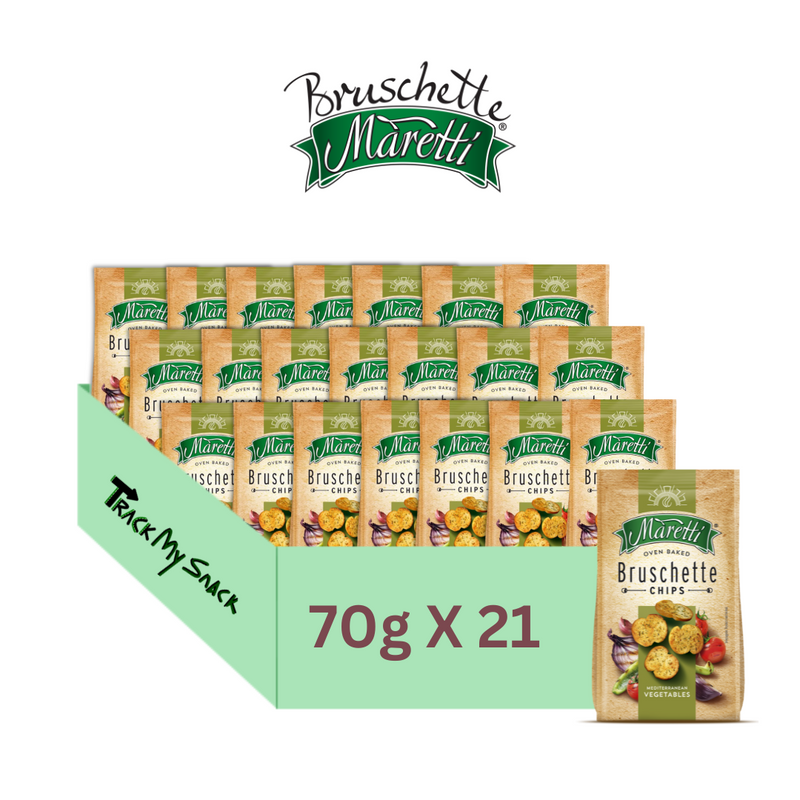 Maretti Bruschette Vegetable Chips 70g Traditional bruschetta (Pack of 21)