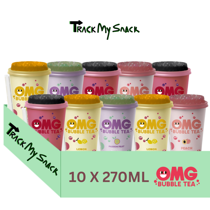 OMG Bubble Tea Mix Box 10 Pack 270ml Any Random Assorted Pack