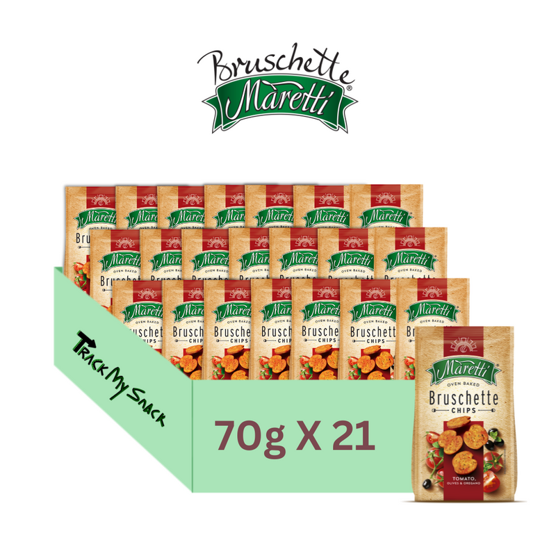 Maretti Bruschette Tomato Chips 70g Traditional bruschetta (Pack of 21)