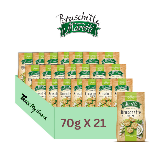 Maretti Bruschette Sour Cream & Onion Chips 70g Traditional bruschetta (Pack of 21)