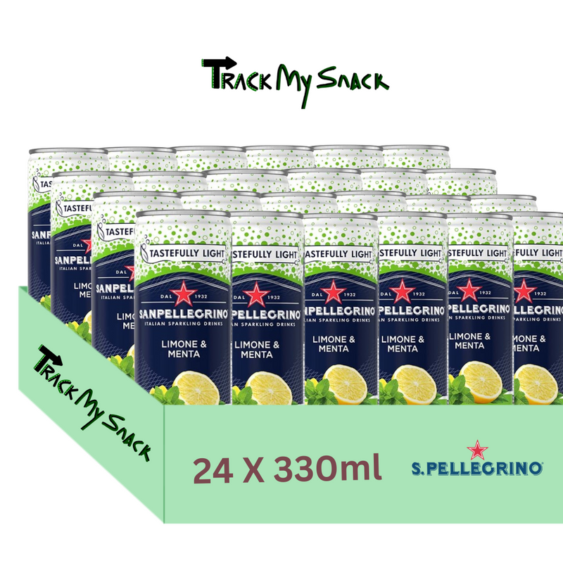 San Pellegrino Lemon and mint 24 Cans Pack | San Pellegrino 330ML Italian Taste