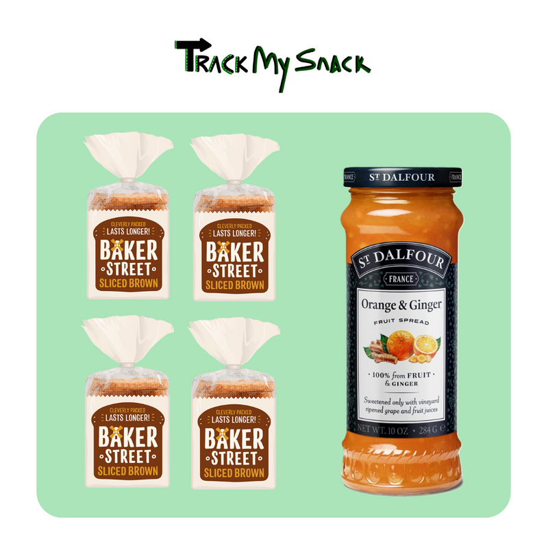 Baker Street Brawn Slice Pack Of 04 with St Dalfour Jam Orange & Ginger