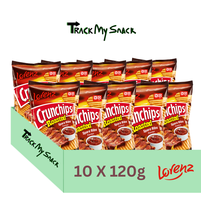 Lorenz X-CUT Spare Ribs Flavour 130g Pack of 10 | Original Potato Chips